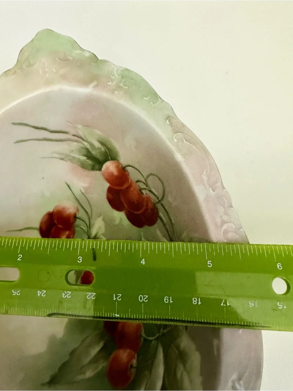 Vintage Wallendar Austria Serving Bowl w/ Cherry Tree Pattern/1884-1909